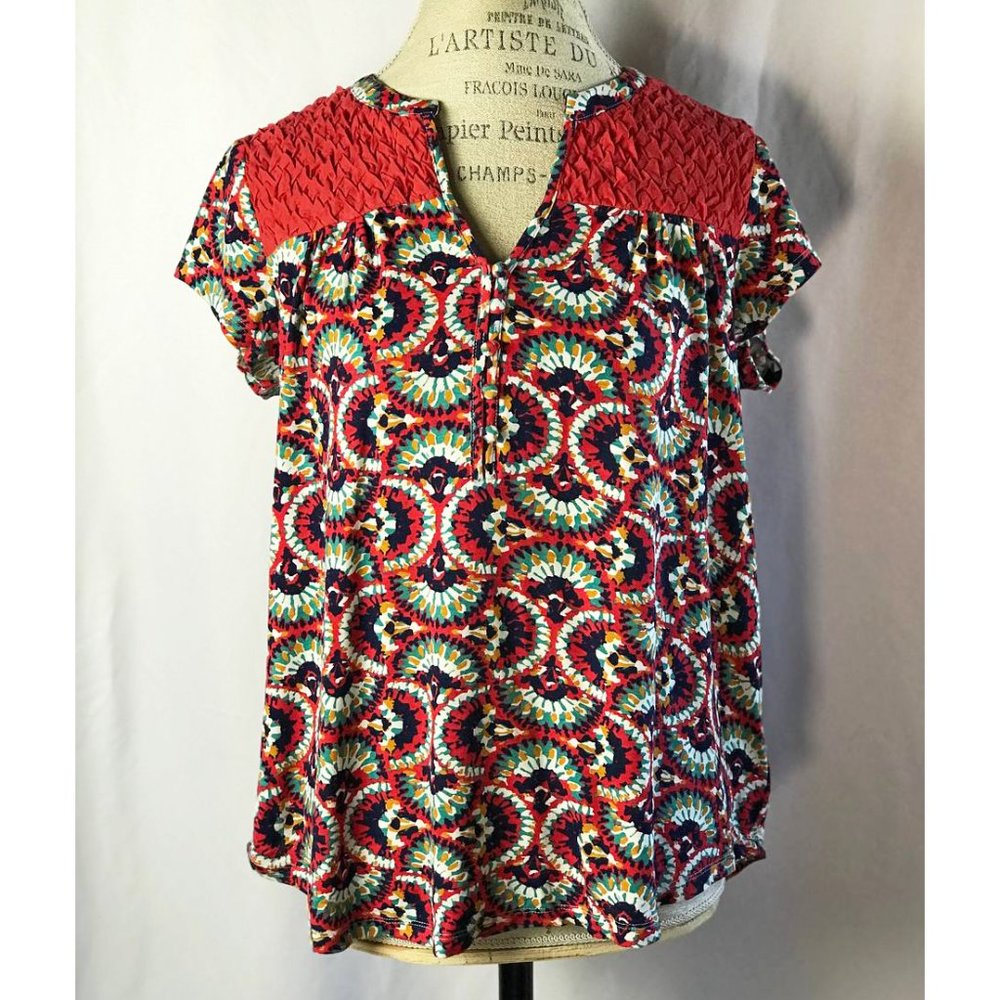 Anthropologie Casual Stretch Boho Blouse By Porridge Size S